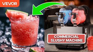 VEVOR Commercial Slushy Machine Home Slush Frozen Drink Machine with Automatic Clean [upl. by Rosario]