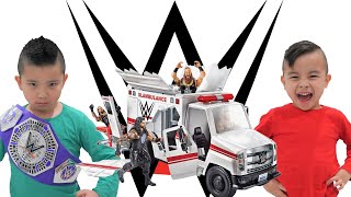 WWE Slambulance Fun With Calvin and Kaison CKN [upl. by Garth]