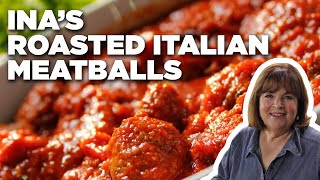 Ina Gartens Roasted Italian Meatballs  Barefoot Contessa  Food Network [upl. by Hardin]