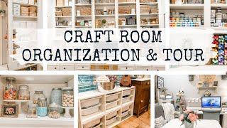 15 Craft Room Organization Ideas  Craft Room Tour [upl. by Yelknirb]