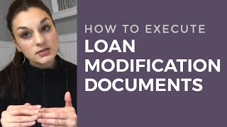 How to Execute Loan Modification Documents [upl. by Enileuqaj]