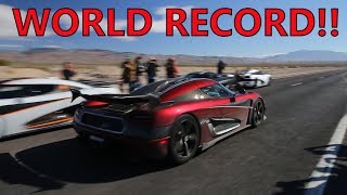 Insane Koenigsegg Agera RS Breaks TOP SPEED WORLD RECORD [upl. by Bagley638]