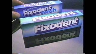 Fixodent Denture Adhesive cream commercial 1991 [upl. by Aracaj]