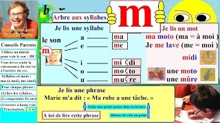 Apprentissage de la lecture Maternelle CP en Français  Alphabet  M m 11 [upl. by Butta784]