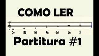 Como ler Partitura 1 Tutorial  Aula de PianoTeclado [upl. by Hattie]