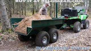 MUTS ATV Dump Trailer   Heavy Duty  2000 lb Capacity  Tandem Axle  Walking Beam [upl. by Eintirb]