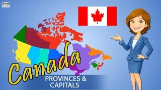 Learn Canada Provinces And Capitals  Canada Country Map  Territories Of Canadacatrackktv [upl. by Goldenberg]