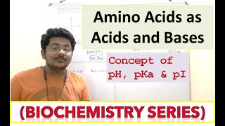 4 pH pKa and pI  Amino acids as acids and bases  Biochemistry series [upl. by Loralyn]