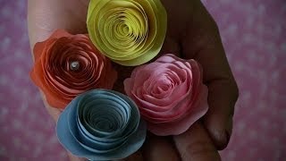 Como hacer Rosas de papel muy facil de hacer [upl. by Kalasky]