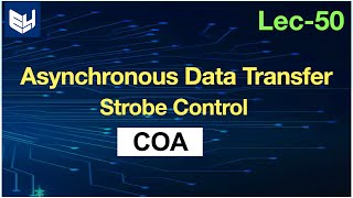 Asynchronous data transfer  Strobe control  COA  Lec50  Bhanu Priya [upl. by Barbarese]