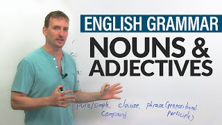 Parts of Speech in English Grammar NOUNS amp ADJECTIVES [upl. by Enaamuj]