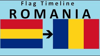 Historical Flags of Romania Timeline with the national anthem of Romania quotDeșteaptăte românequot [upl. by Ellerud456]