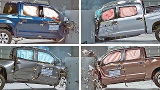 TRUCK CRASH TEST COMPILATION  Ford F150 Toyota Tundra RAM 1500 Nissan Titan [upl. by Wickman]