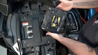 RT CanAm Spyder Changing Battery  201012  Spyder TV [upl. by Michele71]