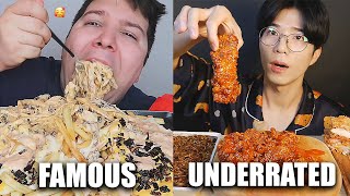 FAMOUS VS UNDERRATED MUKBANGERS compilation [upl. by Palermo681]