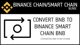 How to Convert BNB to Binance Smart Chain Without a Bridge [upl. by Lia]