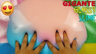 SLIME GIGANTE SUPER GLOSSY COTTON CANDY SLIME GLOSSY PERFETTO Iolanda Sweets [upl. by Irol]