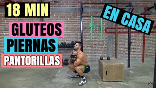 Tonifica tus Piernas Gluteos y Pantorillas en 20 MIN  EJERCICIOS en CASA [upl. by Gibrian935]