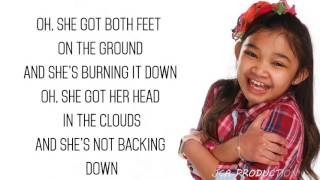 Girl On Fire  Angelica Hale Lyric video [upl. by Bellda]