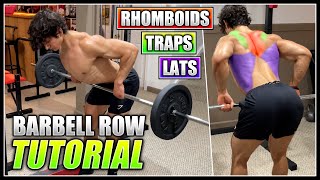 How to do the BENTOVER BARBELL ROW  2 Minute Tutorial [upl. by Aehr]