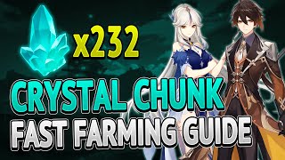 CRYSTAL CHUNK ALL Locations FAST FARMING ROUTE  Genshin Impact 25 [upl. by Ilecara]