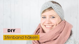 Einfaches Stirnband häkeln für Anfänger  ars textura  DIYBlog [upl. by Ahtnams]