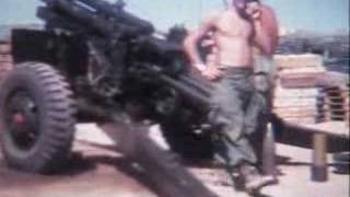 Vietnam 1969 105 Howitzer Artillery fire [upl. by Yrallam]