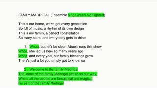 Madrigal Family Lyrics [upl. by Lacy]