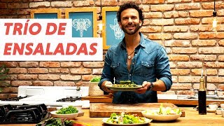 TRES Ensaladas fáciles deliciosas y con pocos ingredientes  ChefOropeza [upl. by Adnerol482]