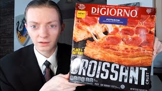 DiGiorno NEW Croissant Crust Pizza Review [upl. by Acinnor]