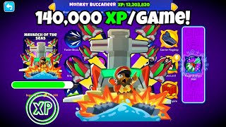 UPDATED Monkey Buccaneer xp farm for Paragon  BTD 6 [upl. by Aihsatal]