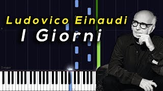 Ludovico Einaudi  I Giorni Synthesia Piano Tutorial [upl. by Aslehc]