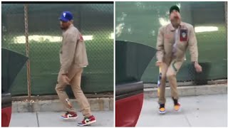 Chris Brown Dancing quotGo Crazyquot In the street [upl. by Ativ]