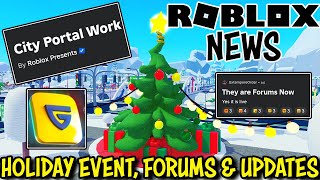 ROBLOX NEWS Holiday Event Leaks New Forums Group Updates amp More [upl. by Onilecram]