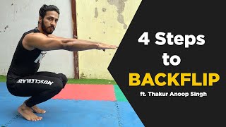 LEARN HOW TO BACKFLIP  BACKFLIP Tutorial  Hindi  Thakur Anoop Singh  MuscleBlaze [upl. by Eniladam]