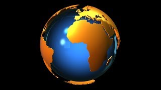 World Globe 3D Animation  Alpha  Loop [upl. by Naloc]