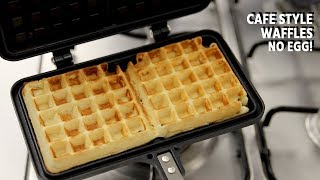 Waffle Recipe  Eggless Cafe Style NO EGG Waffles  CookingShooking [upl. by Henryetta]