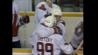 Wayne GretzkyMario Lemieux Highlights  1987 Canada Cup [upl. by Sibie]