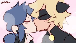 Chat Noir confesses to Marinette Marichat Miraculous Ladybug Comic [upl. by Bennion]