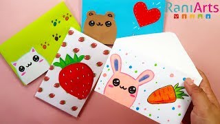 Cómo hacer SOBRES para tus cartas SIN PEGAMENTO Fácil  DIY  Easy ENVELOPES [upl. by Hanselka651]