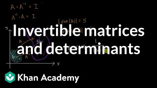 Invertible matrices and determinants  Matrices  Precalculus  Khan Academy [upl. by Eedissac]