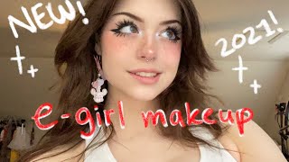 NEW Updated 2021 EGirl Makeup Tutorial [upl. by Noffihc]