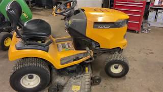 How to Remove Mower Deck Cub Cadet XT1 [upl. by Ondrej605]