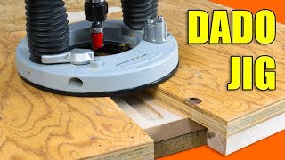 A Simple Router Jig for Making Dados  Easy Dado Joints [upl. by Ydna]