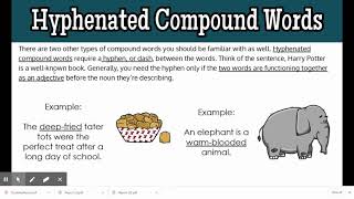 Hyphenated and Open Compound Words [upl. by Alyad90]