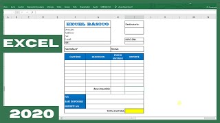 COMO HACER UNA FACTURA EN EXCEL PASO A PASO [upl. by Aerahs]