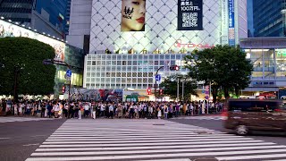 The famous Shibuya crossing  100 seconds [upl. by Aeki]