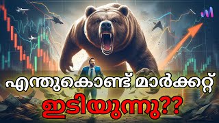 Why Stock Markets Fell Today Malayalam [upl. by Jessee]