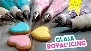 GLASA  ROYAL ICING PERFECTA 🌸 RECETA  CONSISTENCIA y Tips by Marielly [upl. by Marcelia]