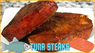 HOW TO COOK AHI STEAKS TUNA RECIPE [upl. by Toombs855]